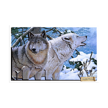 Картина из бумаги Папертоль РТ150082 "Пара волков" фото
