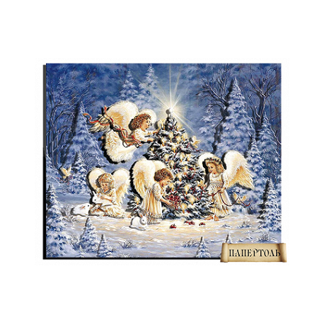 Картина из бумаги Папертоль РТ150089 "Рождественские ангелы"