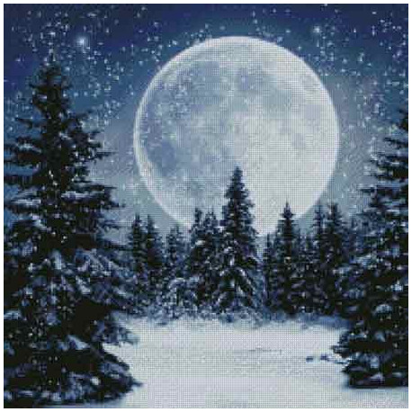 Набір для вишивання Kustom Krafts 98757 Зимовий місяць фото