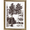 Набор для вышивания Permin 70-3127 Trees graphics фото