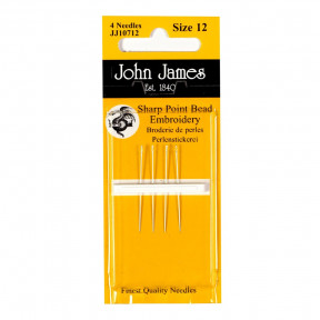 Набір коротких бісерних голок Short Beading №12 (4шт) John James JJ10712