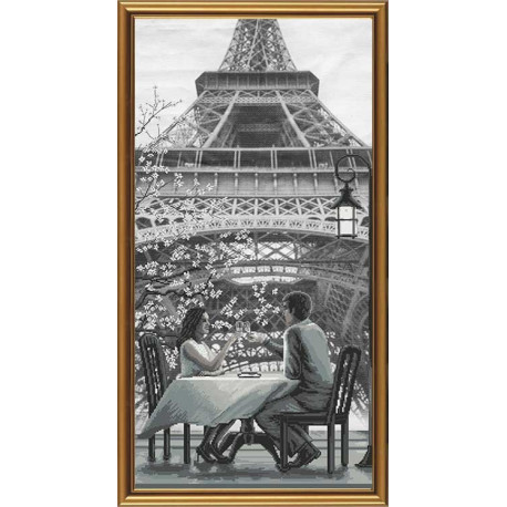 Набір для вишивання нитками АС6009 Париж - місто кохання.
