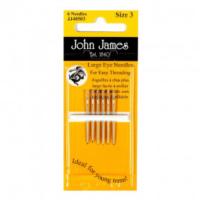 Набор игл для шитья c большим ушком №5 (6 шт) John James JJ48505