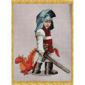 Набор для вышивания крестом NIMUЁ  123-B004 K Chevalier & Doudou/Рыцарь и мягкая игрушка
