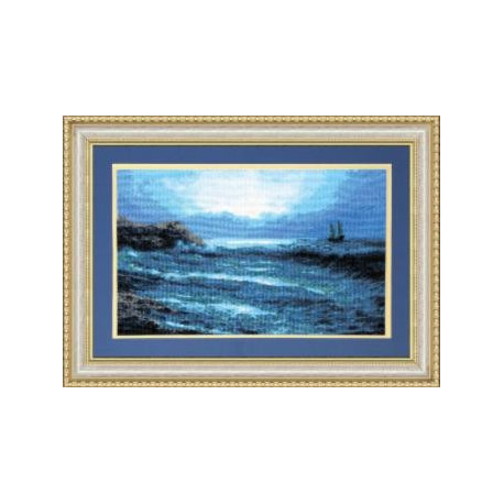 Набор для вышивки крестом Чарівна Мить 380ч Синее море фото