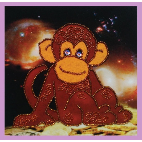Набір для вишивання Картини Р-230 Бісером Символ року Мавпи фото