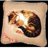 Набір для вишивки Чарівна Мить 332ч Подушка з кішкою фото