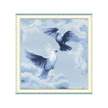Набор для вышивки крестом Чарівна Мить 302ч Голуби фото