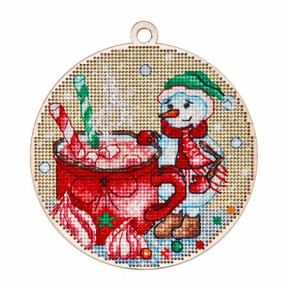 Набор для вышивки крестом Alisena 5515а Новогодняя – снеговик