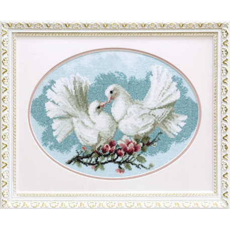 Набір для вишивки хрестиком Чарівна Мить А-165 Любов і голуби