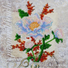 Набор для вышивки бисером на холсте Абрис Арт АМ-173 «Белый цветок»