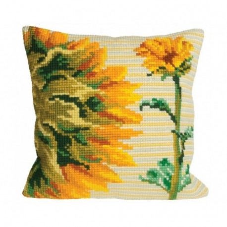 Подушка для вышивания крестом Collection D'Art 5086 "Sunflower