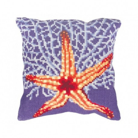 Подушка для вышивания крестом Collection D'Art 5146 "Coral