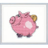 Набір для вишивання хрестиком Овен 1086 Свинка-скарбничка фото