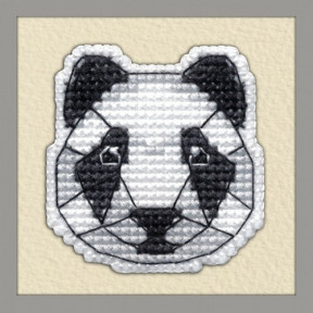 Набір для вишивання хрестиком Овен 1092 Значок-Панда