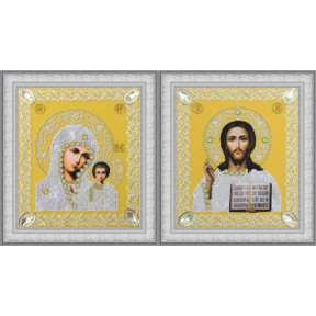 Набор для вышивания бисером  Картины Бисером Р-365 Набор венчальных икон (золото)