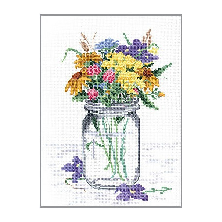 Набір для вишивання Janlynn 017-0112 Wildflower Jar фото