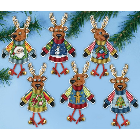 Набір для вишивання Design Works 5994 Ugly Sweater Reindeer фото