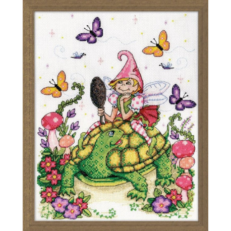 Набір для вишивання Design Works 3238 Turtle & Fairy фото