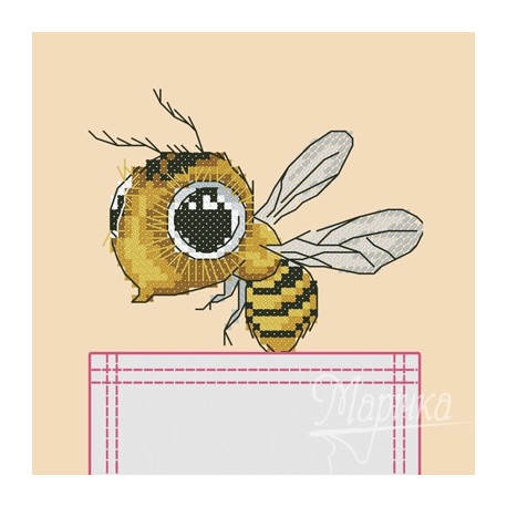Набір для вишивання хрестиком на одязі Марічка НКВ-003 Бджілка