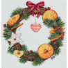 Набор для вышивки крестом Panna ПС-7055 "Венок с апельсином и