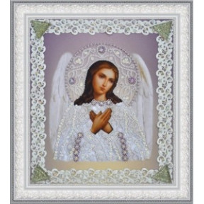 Набор для вышивания бисером  Картины Бисером Р-371 Икона Ангела Хранителя (серебро) ажур