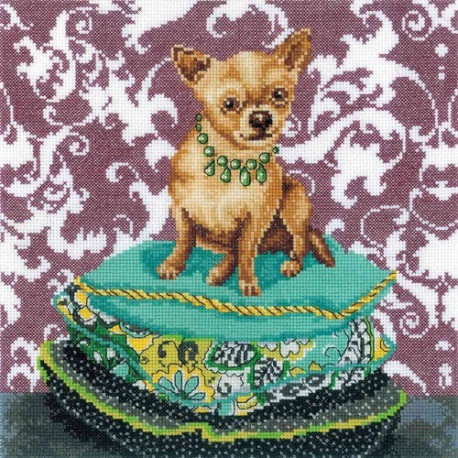 Набір для вишивки RTO M266 Інтер&#39;єрні собачки-чихуахуа рудий