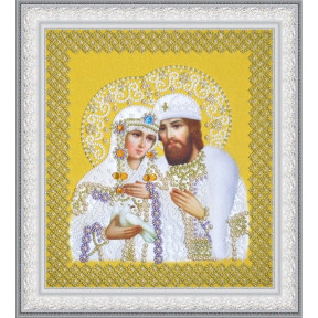 Набор для вышивания бисером Картины Бисером Р-389 Святые Петр и Феврония (жемчуг) золото
