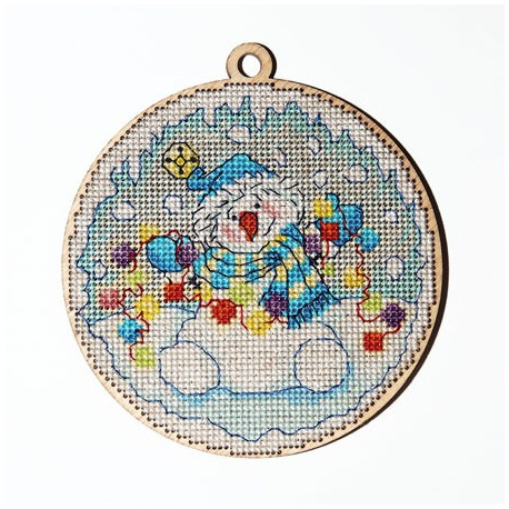 Набор для вышивки крестом Alisena 5524 Новогодняя – Снеговик