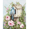 Набор для вышивки крестом Luca-S Птичий дом и розы B2352 фото