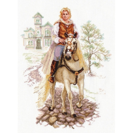 Набор для вышивки крестом Алиса 4-17 Юноша на белом коне фото