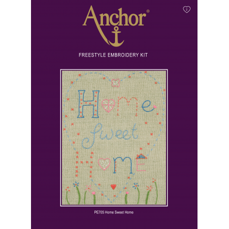 Набор для вышивания гладью Anchor PE705 Дом Милый Дом фото
