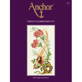 Набор для вышивания гладью  Anchor PE644 Винтажные хризантемы