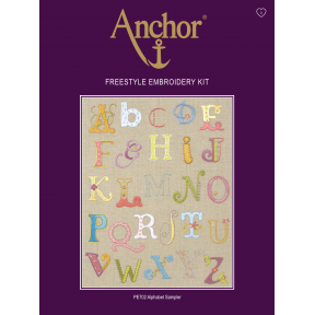 Набор для вышивания гладью  Anchor PE702 Алфавит