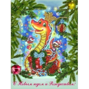 Набор для вышивания открытки бисером Butterfly 709 Змея