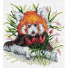 Набор для вышивки крестом МП Студия М-128 Рыжая панда фото