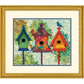 Набір для вишивання гобелена Dimensions 71-20088 Colorful Birdhouses