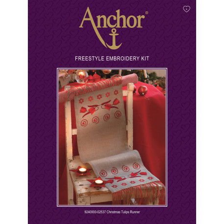 Набір для вишивання гладдю Anchor 02537 Різдвяні тюльпани фото