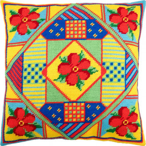 Набор для вышивки подушки Чарівниця V-225 Цветы