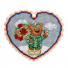 Набор для вышивки крестом Alisena 5546 Медвежонок с букетом фото