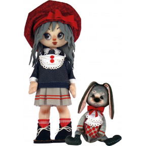 Набор для шитья куклы и мягкой игрушки ZooSapiens К1073 Девочка с зайкой
