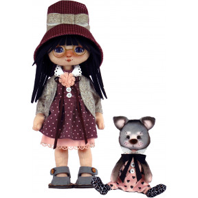 Набор для шитья куклы и мягкой игрушки ZooSapiens К1075 Девочка с котиком