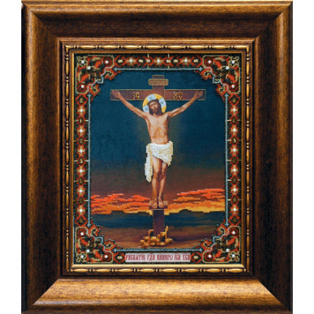 Набор для вышивания бисером Б-1088 Икона Распятие Иисуса Христа