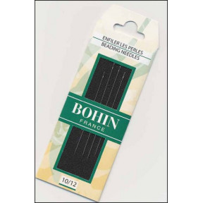 Набор бисерных игл Beading №10/12 (4шт) Bohin (Франция) 01125