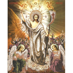 Набір для вишивання бісером Витончене Рукоділля БП-130 Воскресіння Христове в рамці