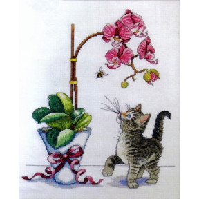 Набор для вышивания  Design Works 2546 Orchid Kitty