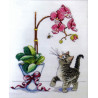 Набор для вышивания Design Works 2546 Orchid Kitty фото