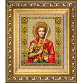 Набор для изготовления картины со стразами Чарівна Мить Икона святого благоверного князя Александра Невского  КС-107