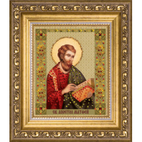 Набор для изготовления картины со стразами Чарівна Мить Икона святого апостола Матфея  КС-108