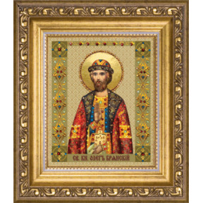 Набор для изготовления картины со стразами Чарівна Мить Икона святого князя Олега  КС-110